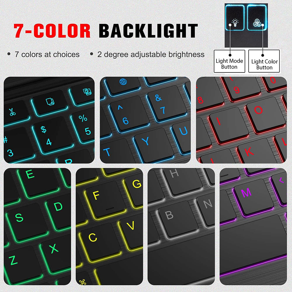 Draadloos Toetsenbord Techsuit WK1, RGB, Zwart