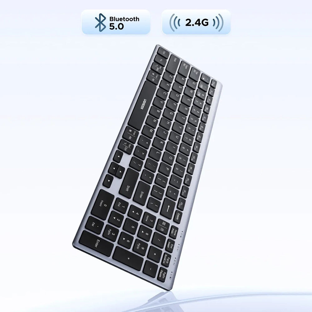 Draadloos Toetsenbord UGREEN K552 (75163), BT / Wi-Fi, Zwart