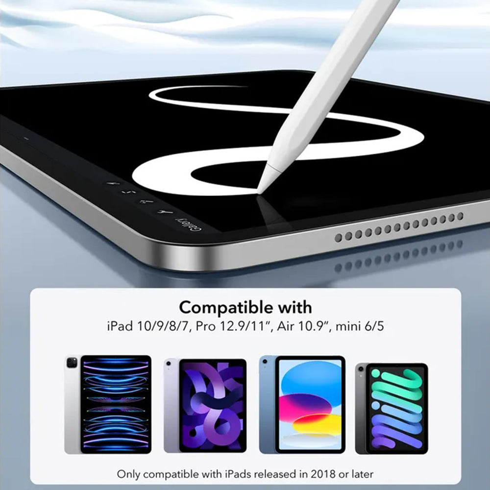 Touch Pen ESR voor Apple iPad, Actieve Versie, Wit