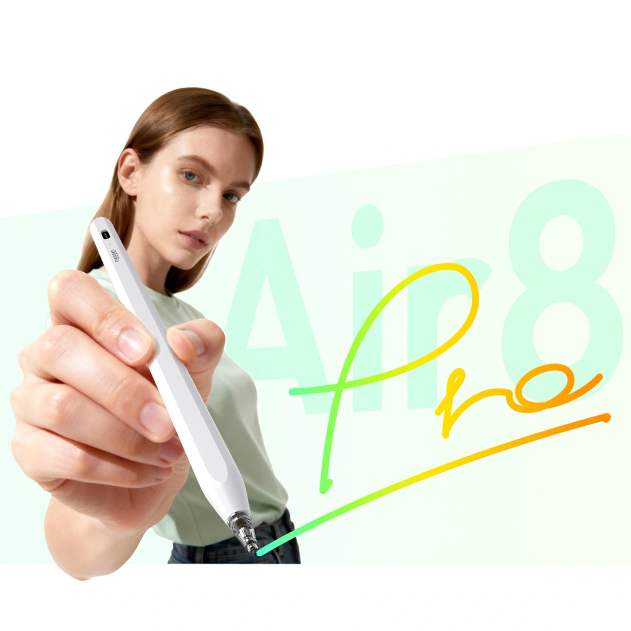 Touch Pen Metapen Air8 Pro voor Apple iPad, Actieve Versie, Wit ME-APP172