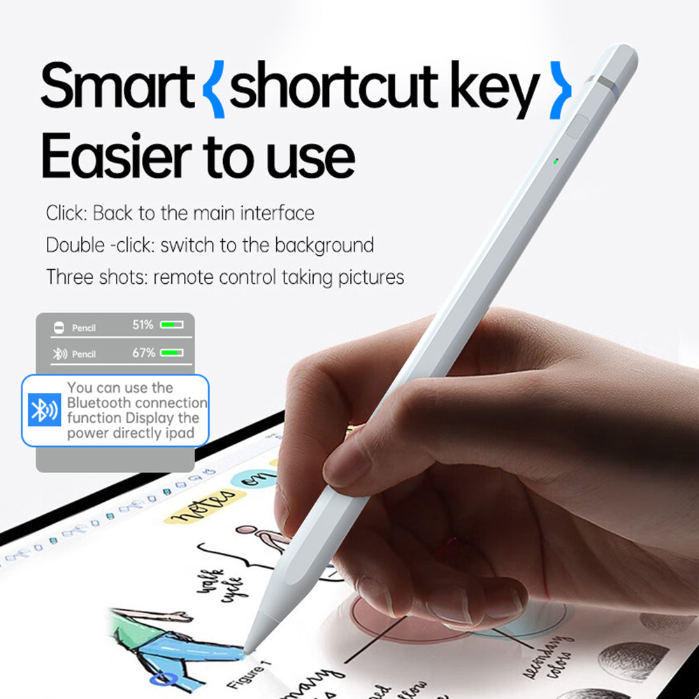 Touch Pen Techsuit AP01 Pro voor Apple iPad, Actieve Versie, Wit