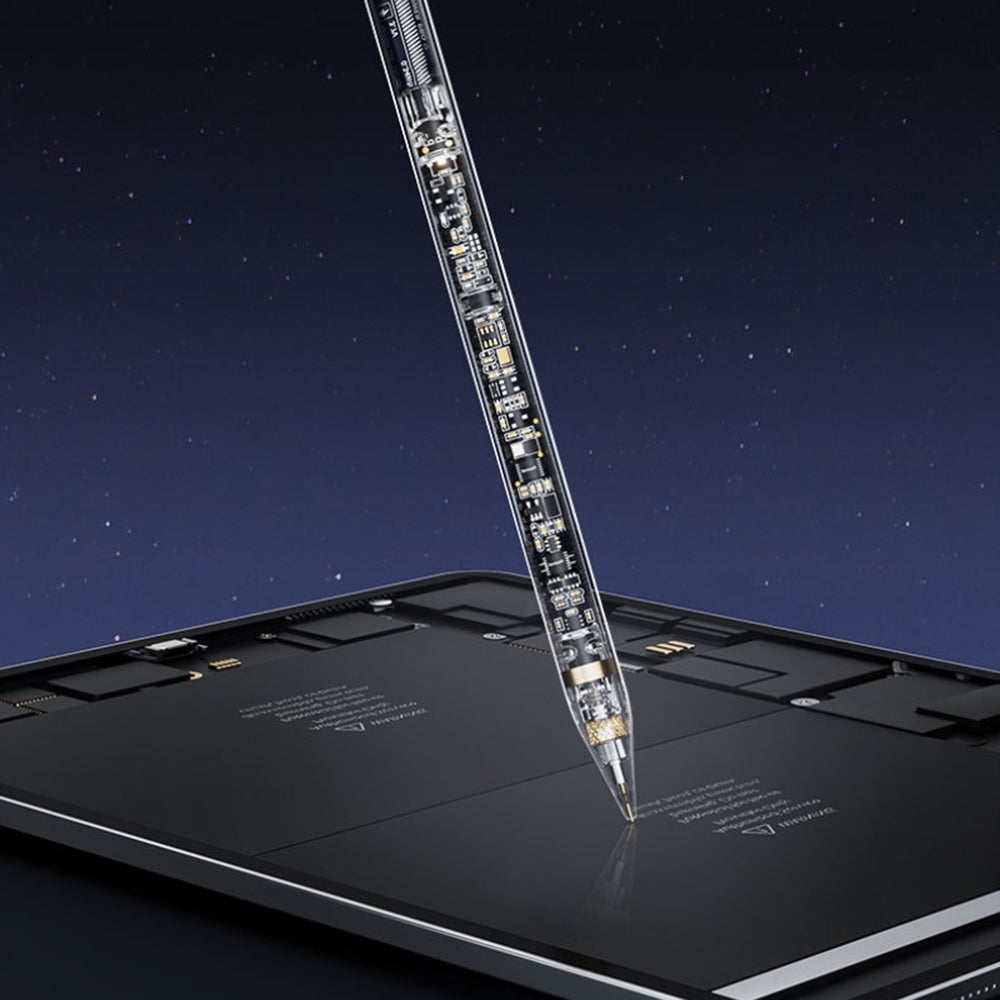 Touch Pen Techsuit C10 Pro voor Apple iPad, Actieve Versie, Transparant Zwart