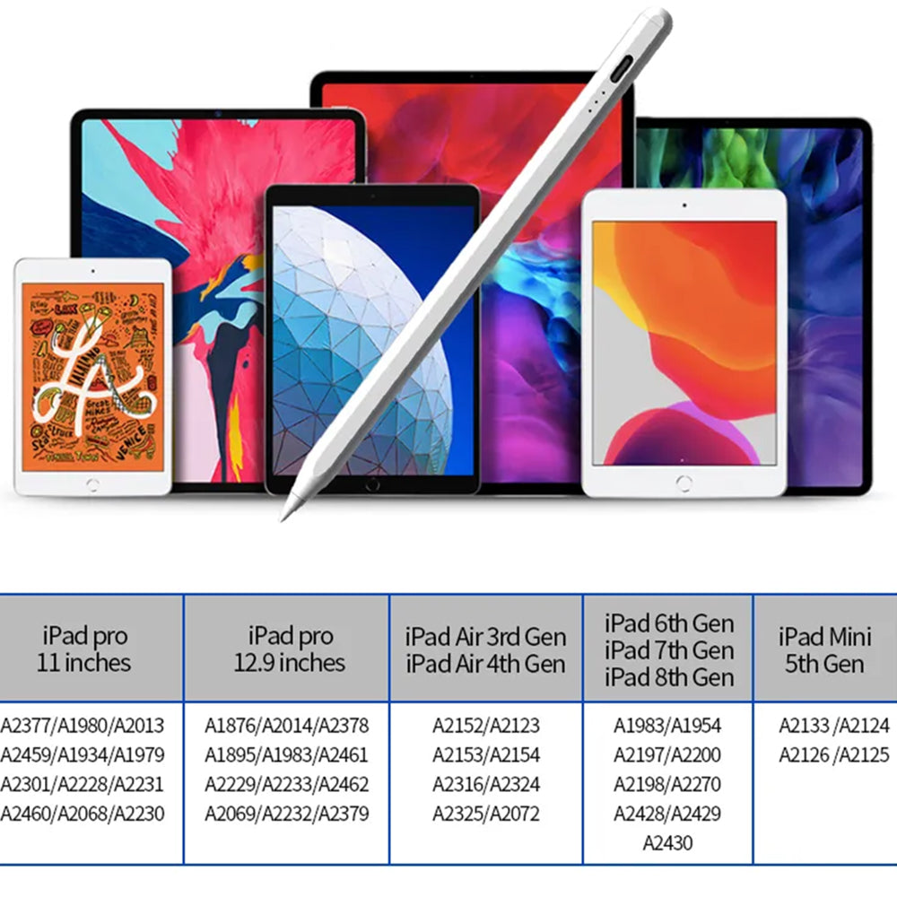 Touch Pen Techsuit JA04 voor Apple iPad, Actieve Versie, Wit
