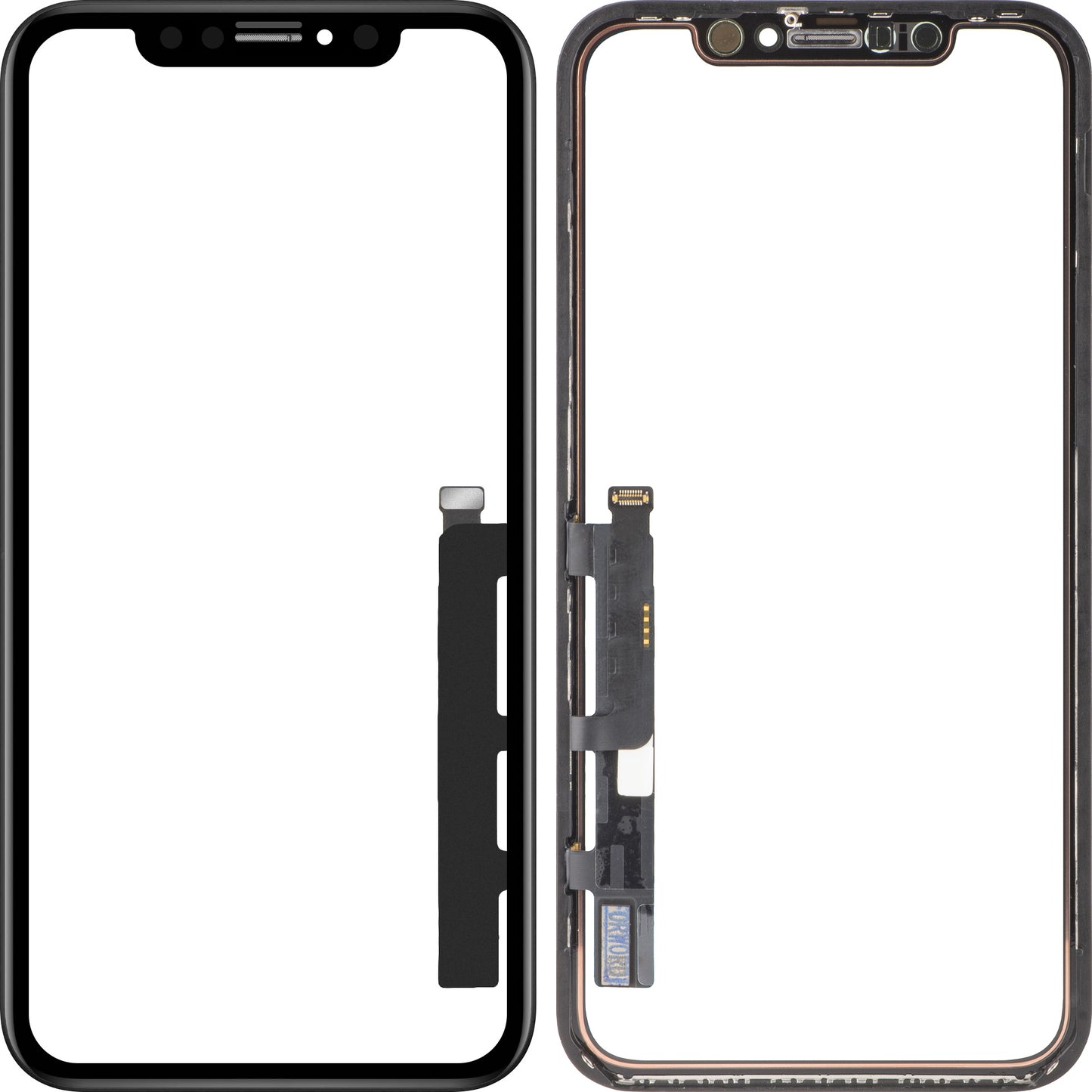 Touchscreen Forward Guard OCA voor Apple iPhone XR, IC-versie, Zwart