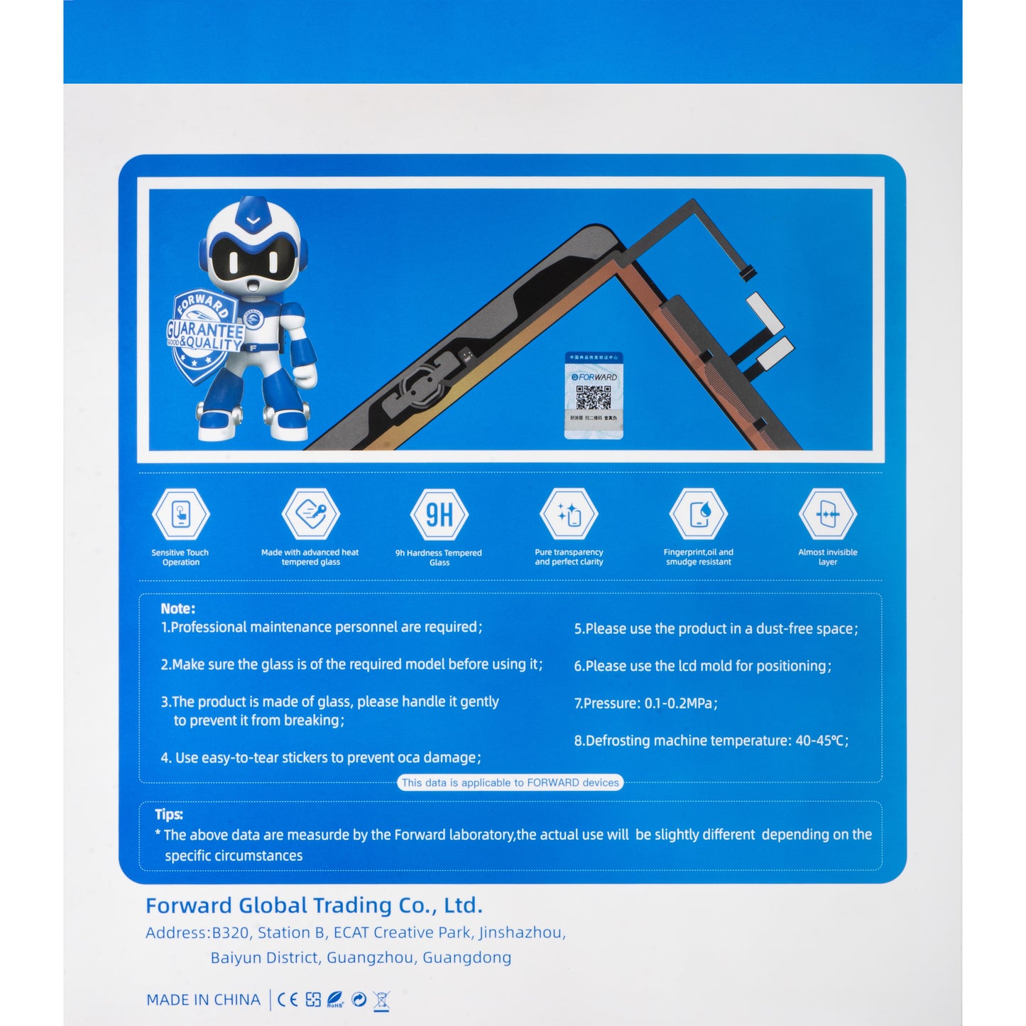 Touchscreen Forward Guard OCA voor Apple iPad Pro 11 (2021), Zwart