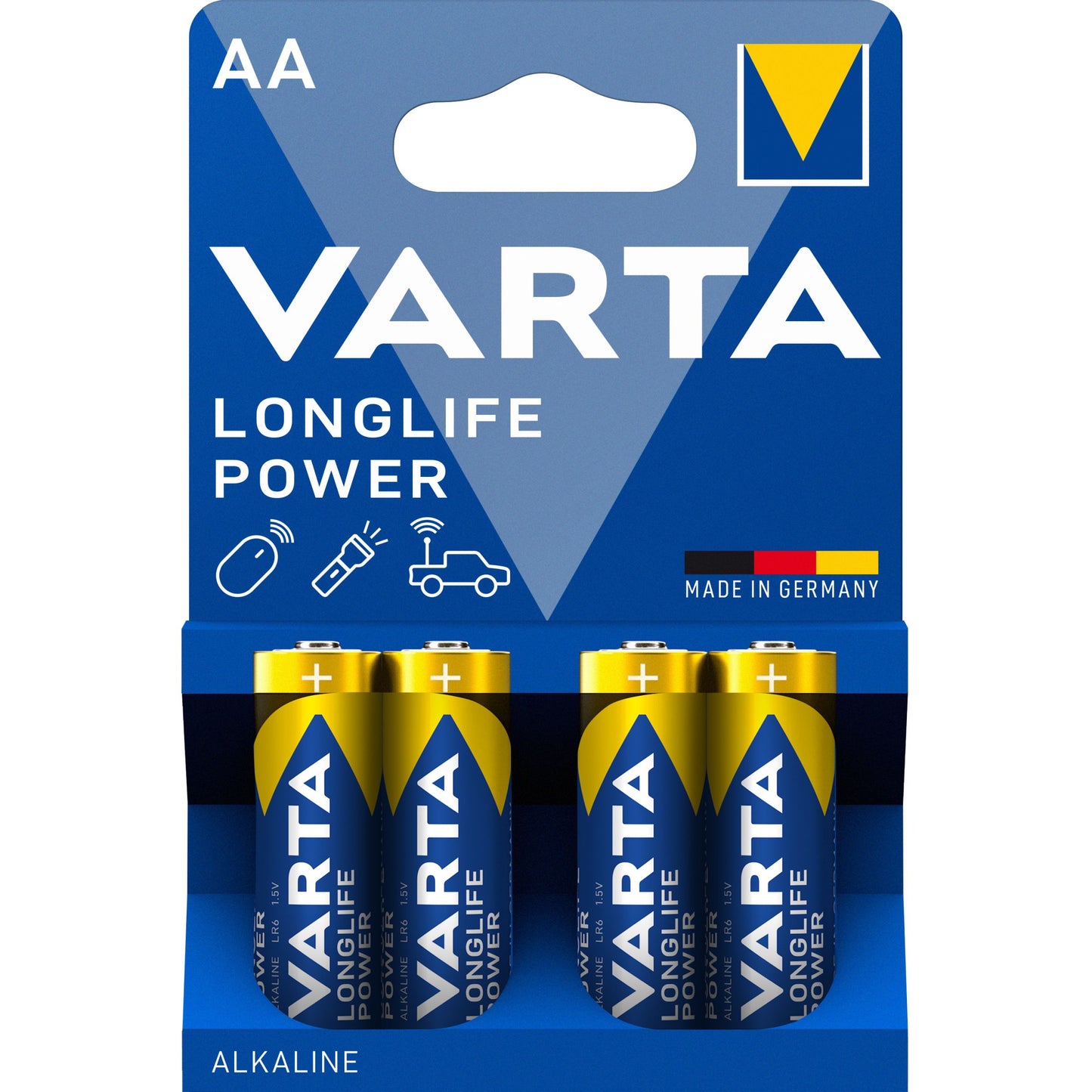 Varta Longlife Power 4906 batterij, AA / LR6, Set van 4 stuks