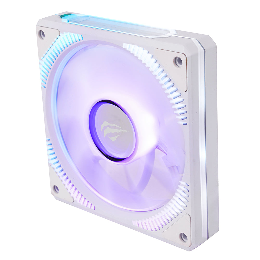 Ventilator HAVIT F2096, RGB, 1800RPM, 30dB, 3W, Wit