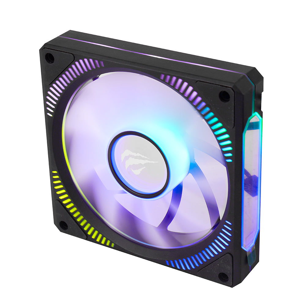 Ventilator HAVIT F2096, RGB, 1800RPM, 30dB, 3W, Zwart