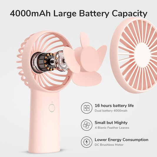 Draagbare Ventilator JisuLife FA20X, Roze