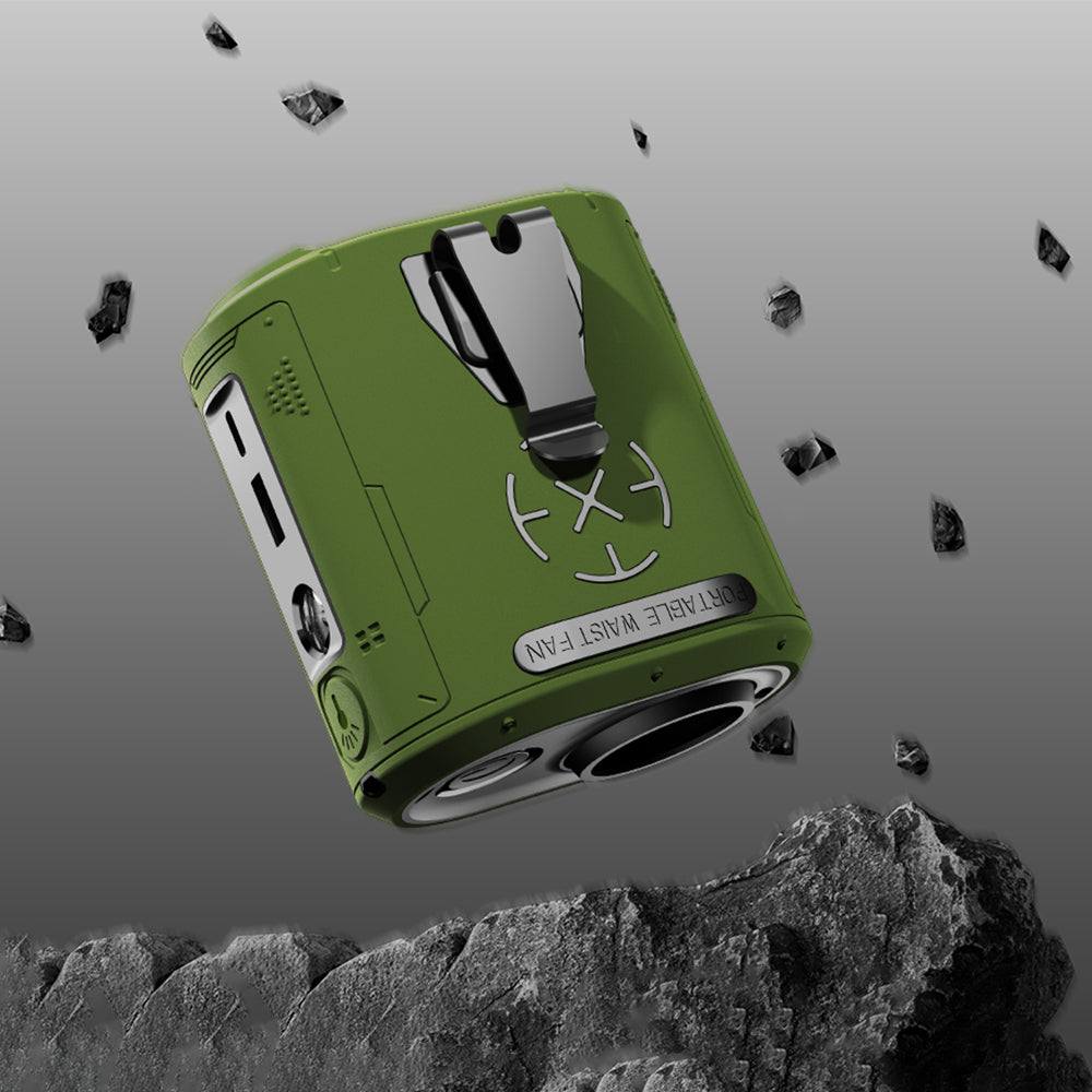 Draagbare Ventilator Techsuit Z14 met externe batterij 5000mAh, Groen