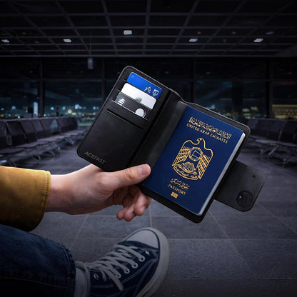 Acefast SmartTag Passport S6 voor iOS Series, Zwart