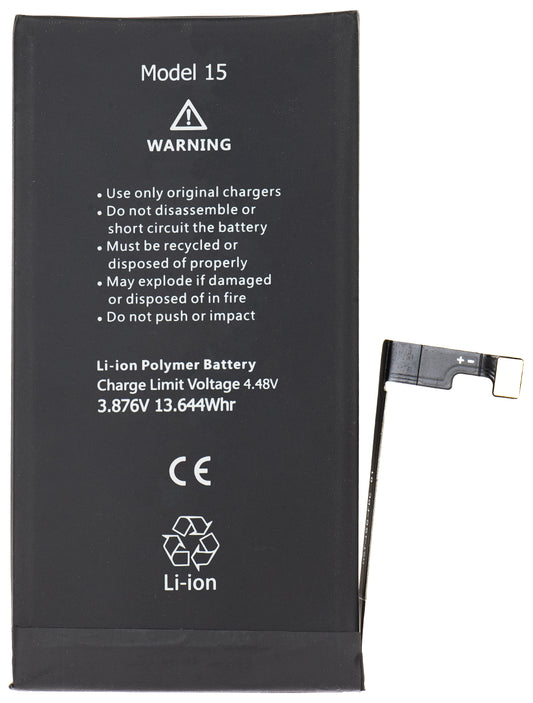 Accu Apple iPhone 15, Hoge Capaciteit