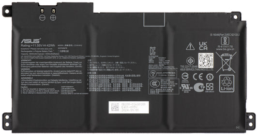 Accu Asus E410 BATT / BYD PRIS / C31N1912, 3640mAh, Service Pack 0B200-03680000