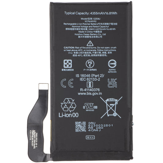 Accu Google Pixel 7, GZE8U, Service Pack G949-00338-01