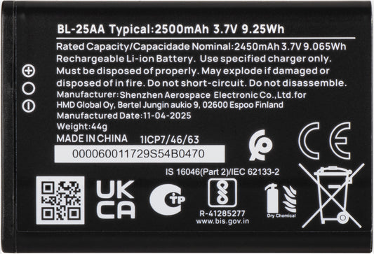 Batterij voor HMD 130 Music