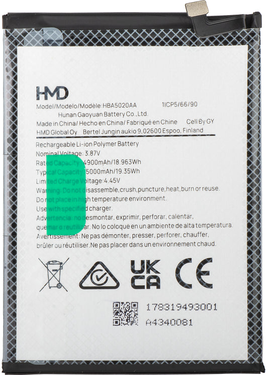 Batterij HMD Pulse+ / Pulse Pro / Pulse, HBA5020AA, Service Pack 178319493 