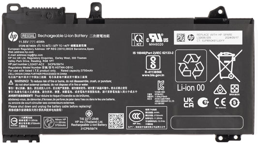 HP RE03045XL-PL, 3920mAh, 45Wh, 3 cellen, Service Pack L32656-005 