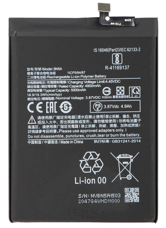 Accu voor Xiaomi Redmi 10 2022 / Note 10T 5G / 10 (2021) / Note 10 5G / Poco M3 Pro 5G, BN5A