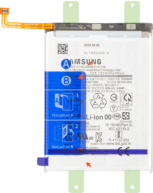 Accu Samsung Galaxy M13 M135 / A13 5G A136, EB-BM135ABS, Service Pack GH82-29136A
