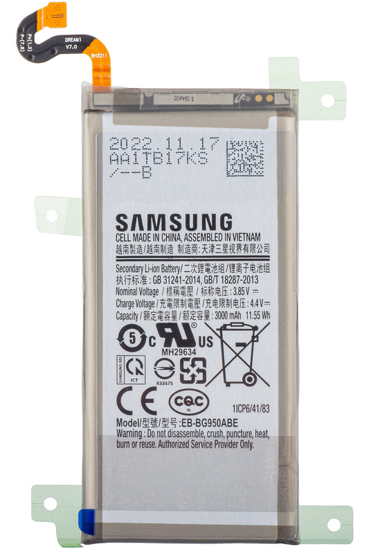 Batterij Samsung Galaxy S8 G950, EB-BG950ABE, Service Pack GH43-0472729A