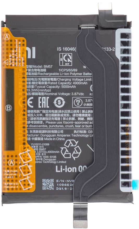 Accu Xiaomi Poco X3 GT, BM57, Service Pack 46020000701G