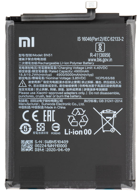 Accu Xiaomi Redmi 8A / 8, BN51, Service Pack 46BN51W02093