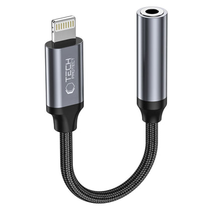 Audio Adapter Lightning - 3.5mm Tech-Protect Ultraboost, Zwart