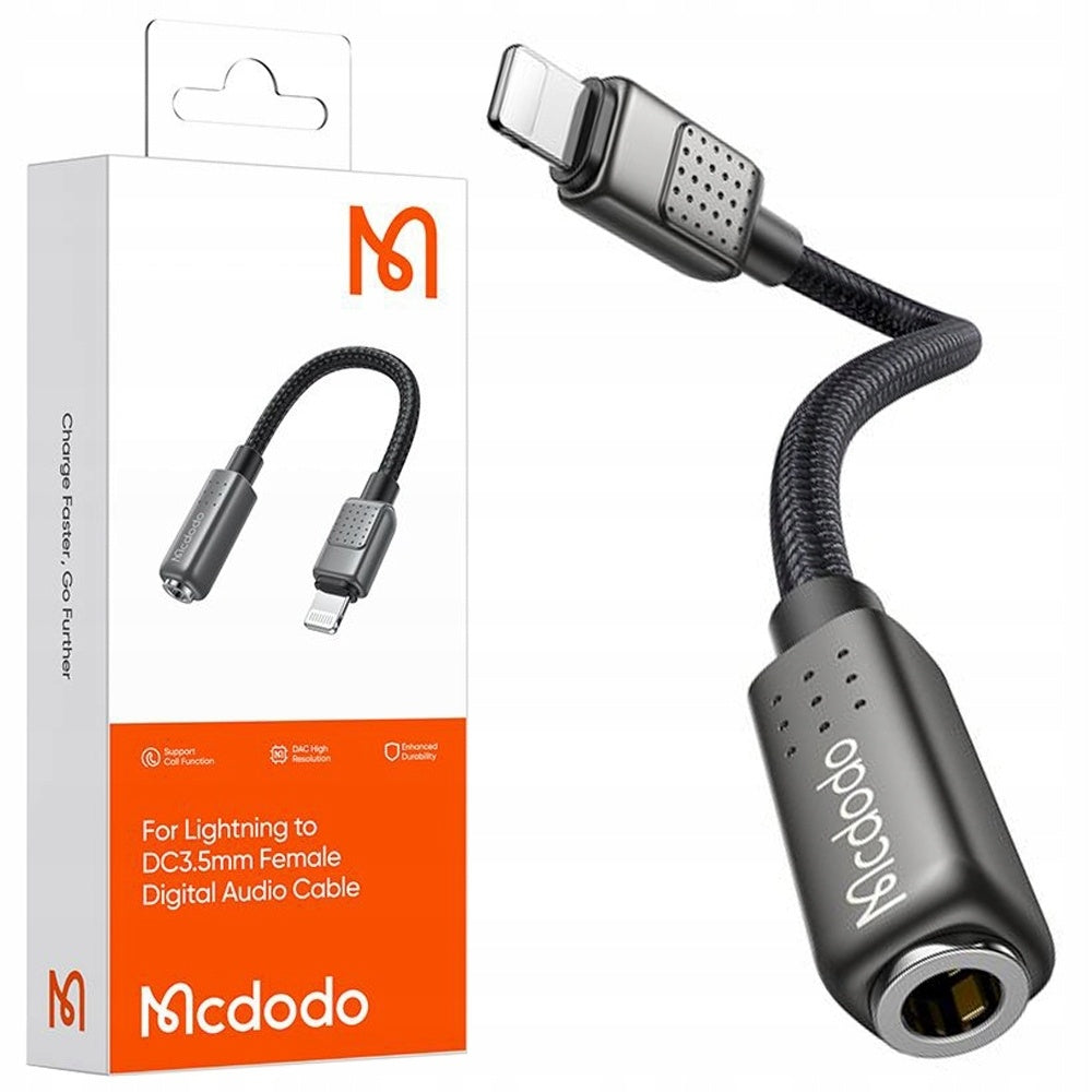 Audio Adapter Lightning - 3.5mm McDodo CA-5010, Zwart