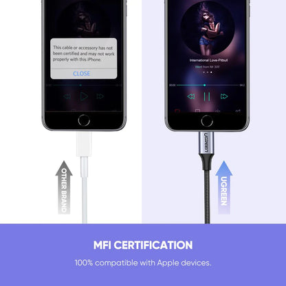 Audio Adapter Lightning - 3.5mm UGREEN US211 (30756), Zwart