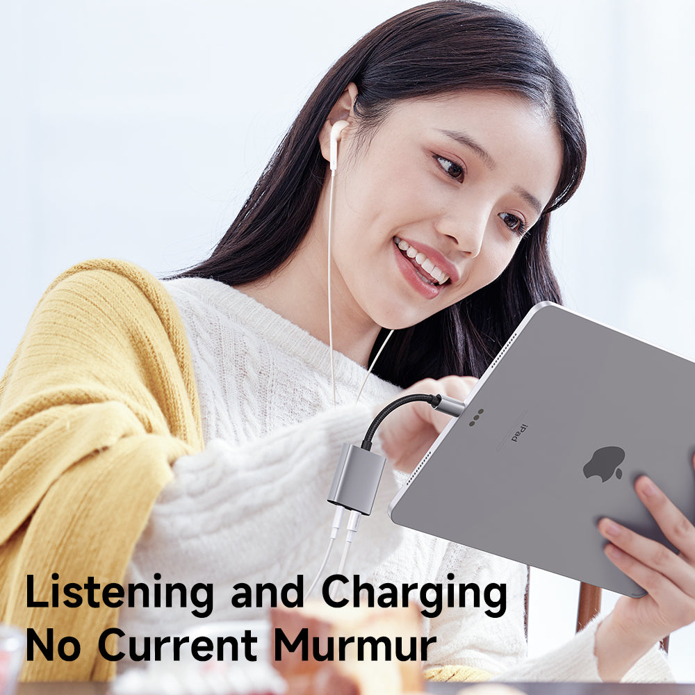 Audio Adapter Lightning - Lightning / 3.5mm McDodo CA-5540 Wales, Gri