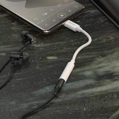 USB-C naar 3,5mm Audio-adapter HOCO LS30, Wit