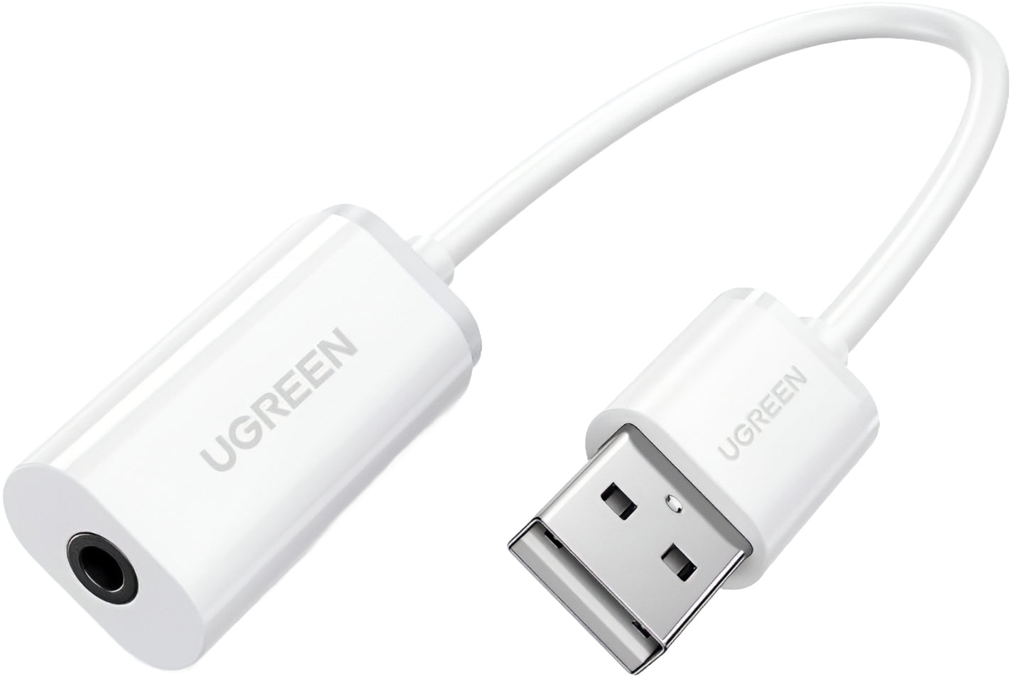 Audio Adapter UGREEN US206, USB-A - 3.5mm, Wit