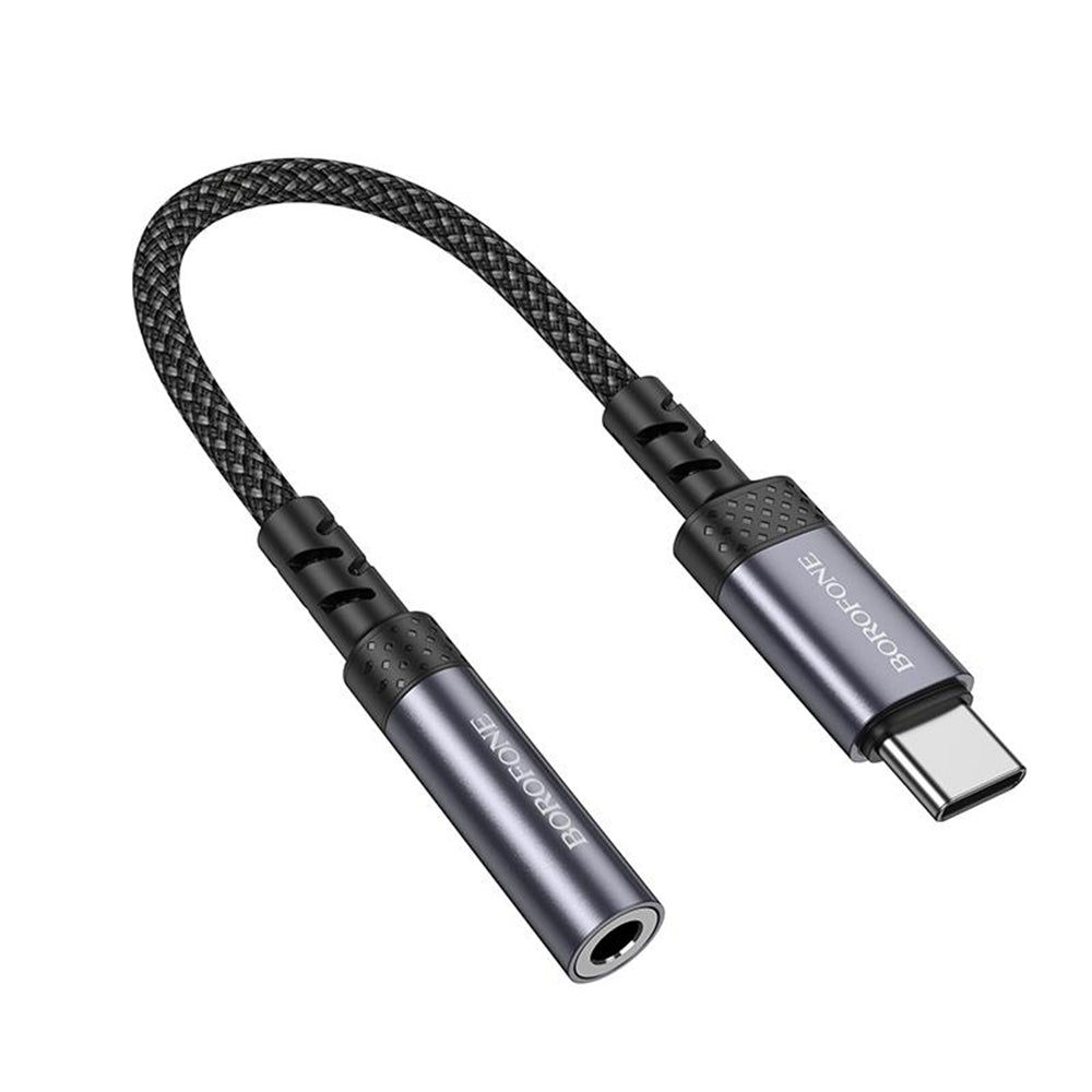 USB-C naar 3,5mm Audio-adapter Borofone BV24, Grijs