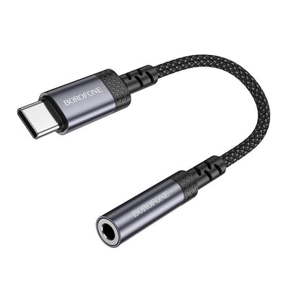USB-C naar 3,5mm Audio-adapter Borofone BV24, Grijs
