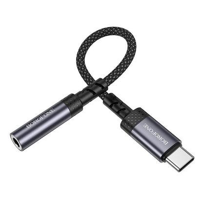 USB-C naar 3,5mm Audio-adapter Borofone BV24, Grijs