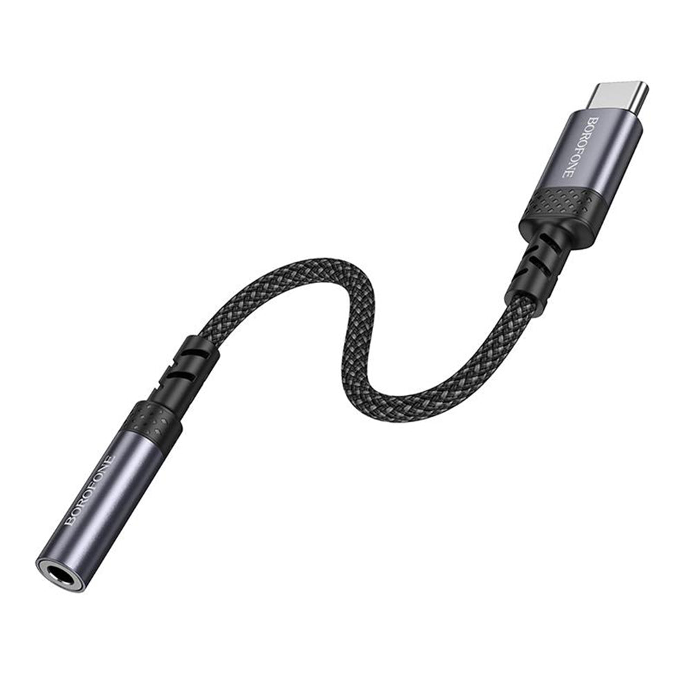 USB-C naar 3,5mm Audio-adapter Borofone BV24, Grijs