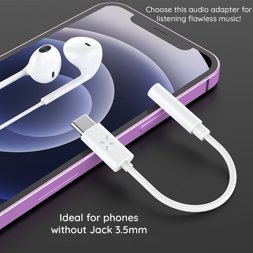 Audio Adapter USB-C - 3.5mm Fixed, Wit