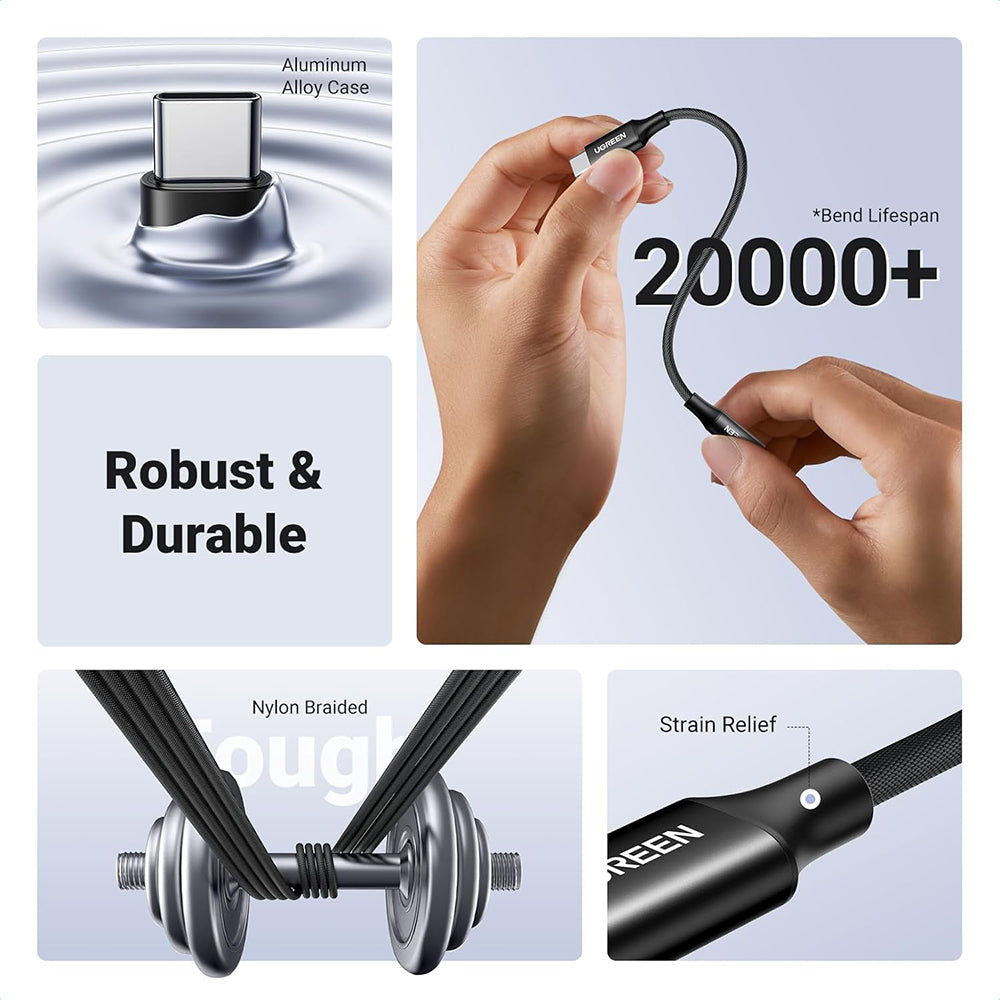 Audio Adapter USB-C - 3.5mm UGREEN AV161, Zwart
