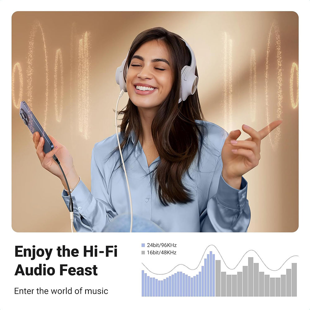 Audio Adapter USB-C - 3.5mm UGREEN AV161, Zwart
