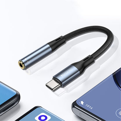 Audio Adapter USB-C - 3.5mm Yesido YAU38, Zwart