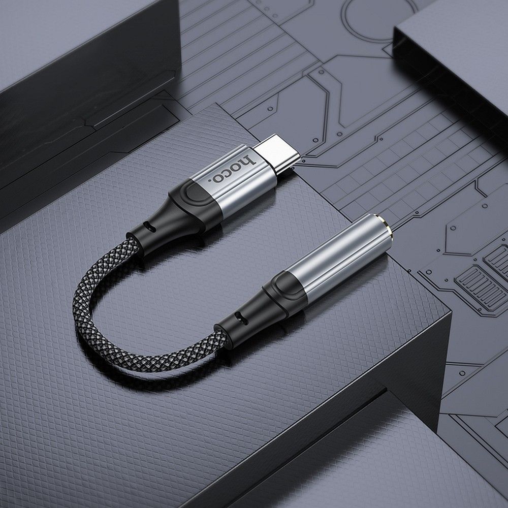 Audio Adapter USB-C - 3.5mm HOCO LS36, Grijs