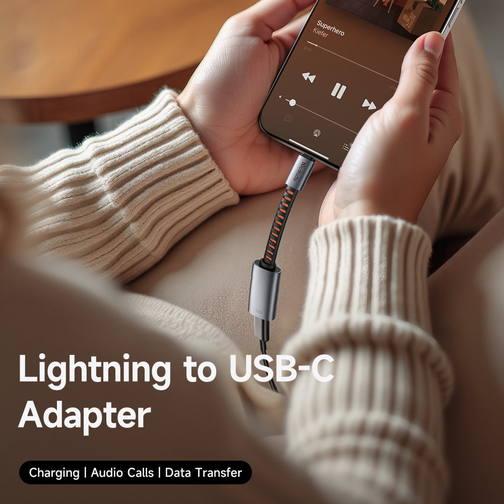 Audio Adapter USB-C - Lightning McDodo CA-4870, Grijs