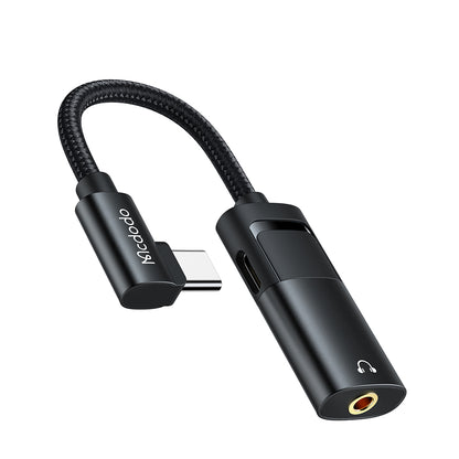 Audio Adapter USB-C - USB-C / 3.5mm McDodo CA-1880, Zwart
