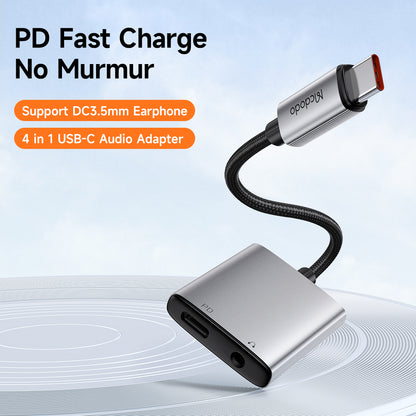 USB-C Audio Adapter - USB-C / 3.5mm McDodo CA-5050 Wales, Gray