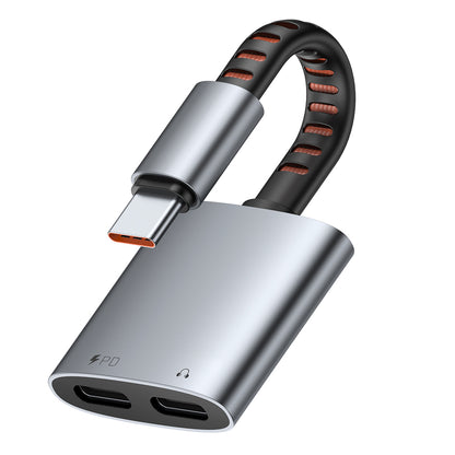 Audio Adapter USB-C - USB-C / USB-C McDodo CA-3370, Grijs