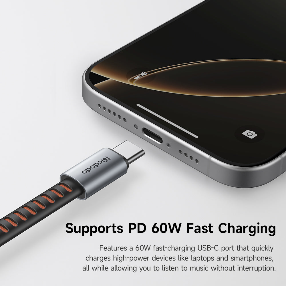 Audio Adapter USB-C - USB-C / USB-C McDodo CA-3370, Grijs