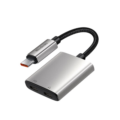 Audio Adapter USB-C - USB-C / USB-C McDodo CA-5570 Wales, Grijs