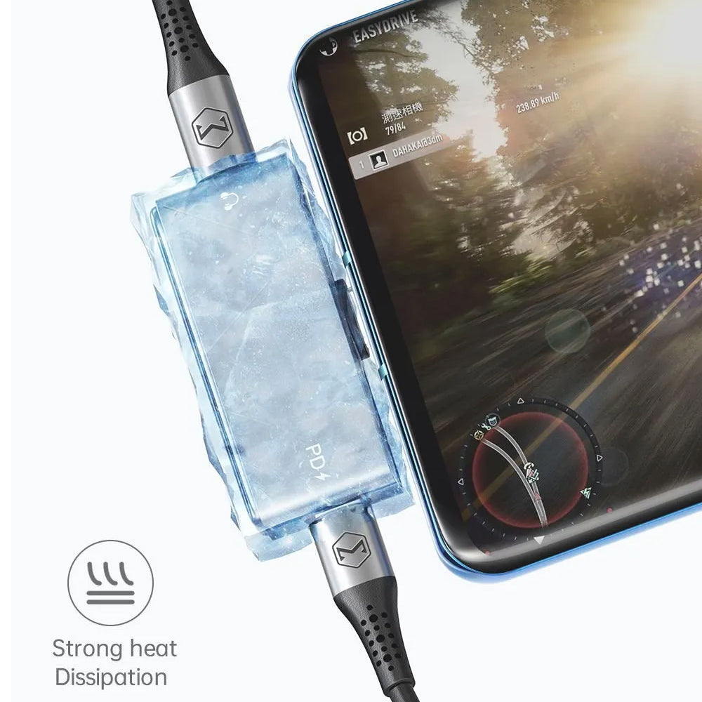 Audio Adapter USB-C - USB-C / USB-C McDodo CA-7670, Zwart