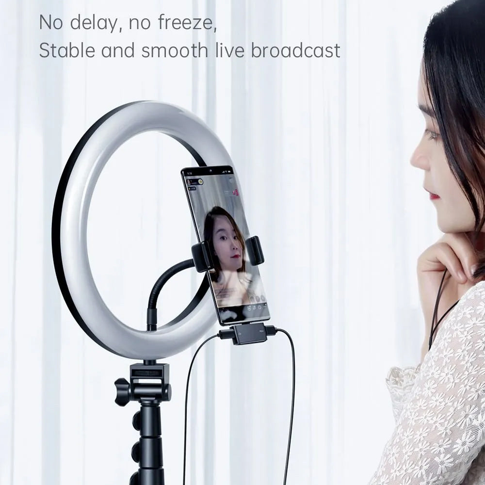 Audio Adapter USB-C - USB-C / USB-C McDodo CA-7670, Zwart