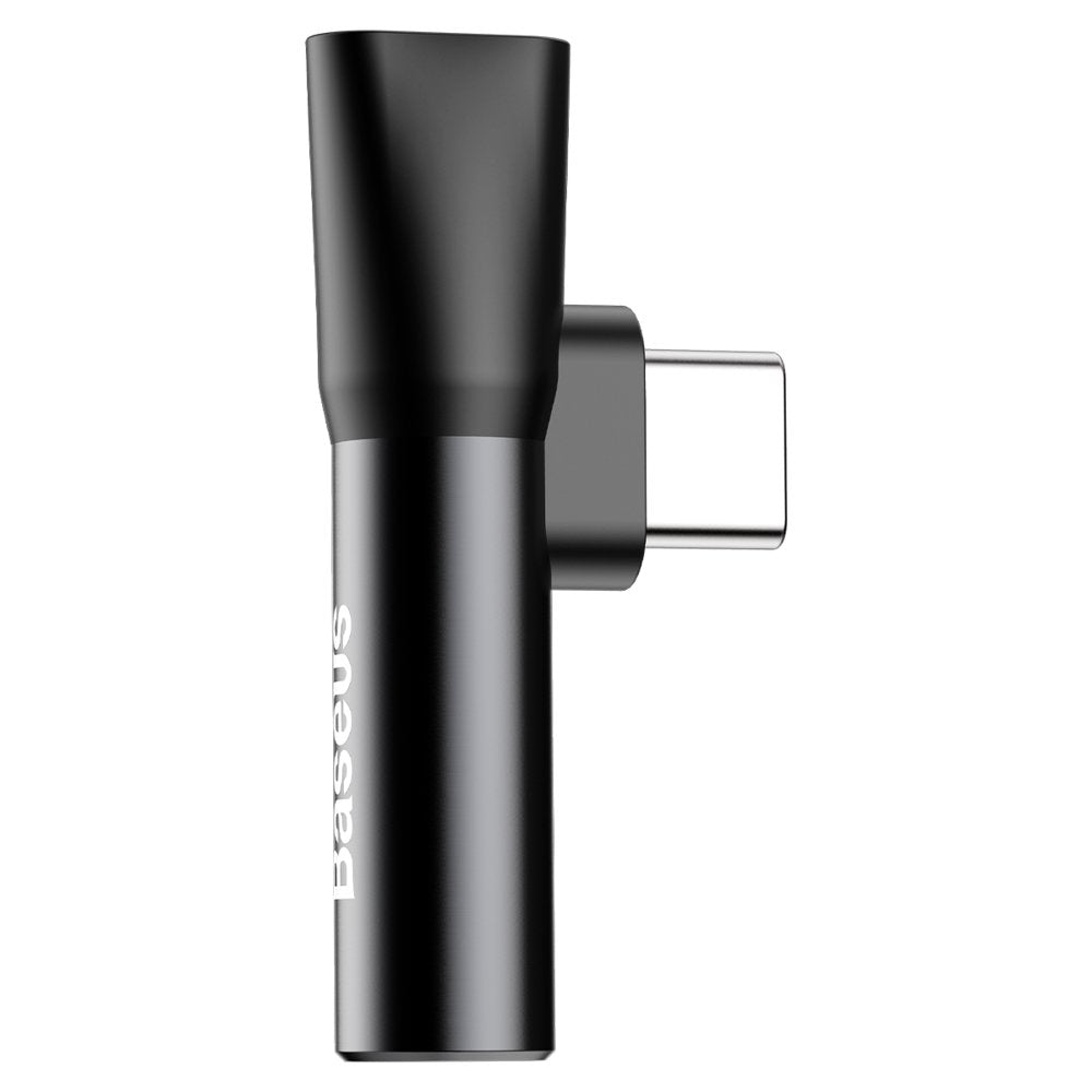 Audio-adapter USB-C - USB-C / 3,5 mm Baseus L41, zwart CATL41-01